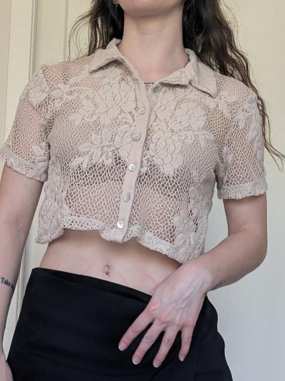 lace crop top
